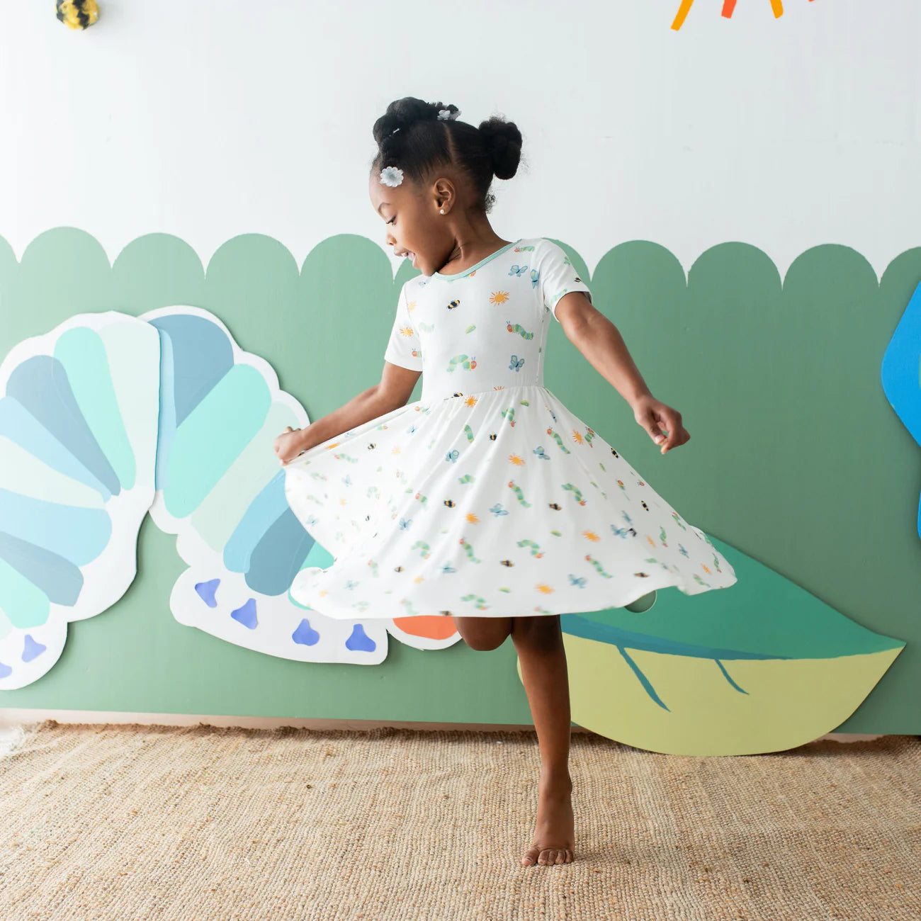 Twirl Dress in Caterpillar