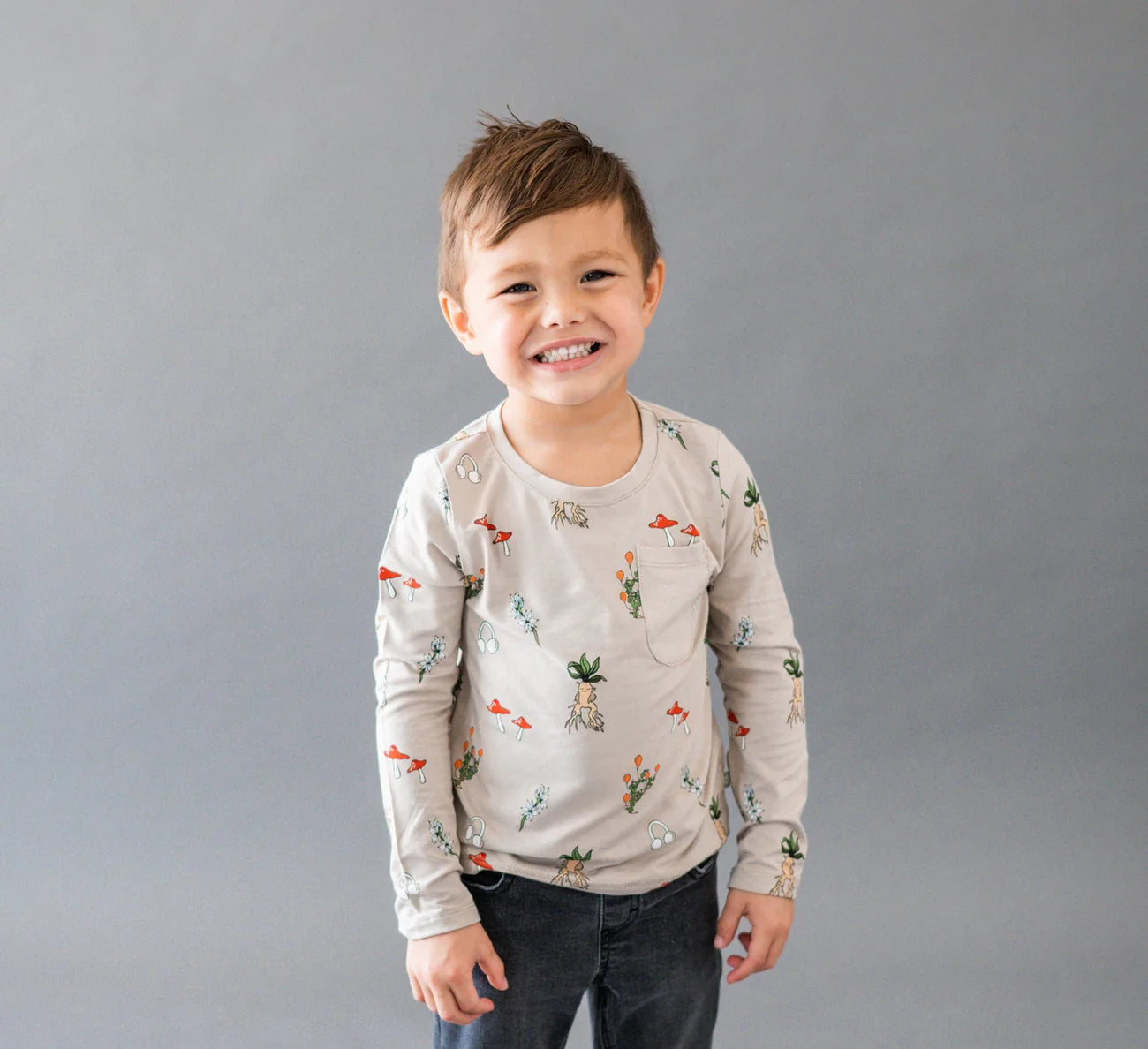 Long Sleeve Toddler Crew Neck Tee