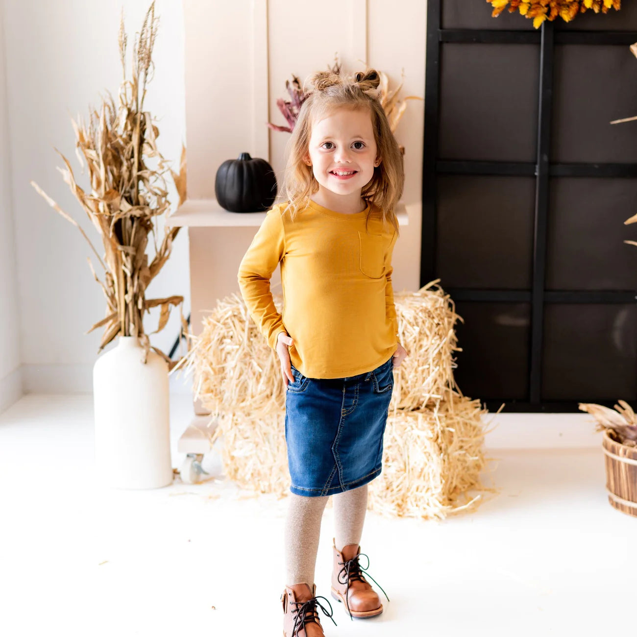 Long Sleeve Toddler Crew Neck Tee