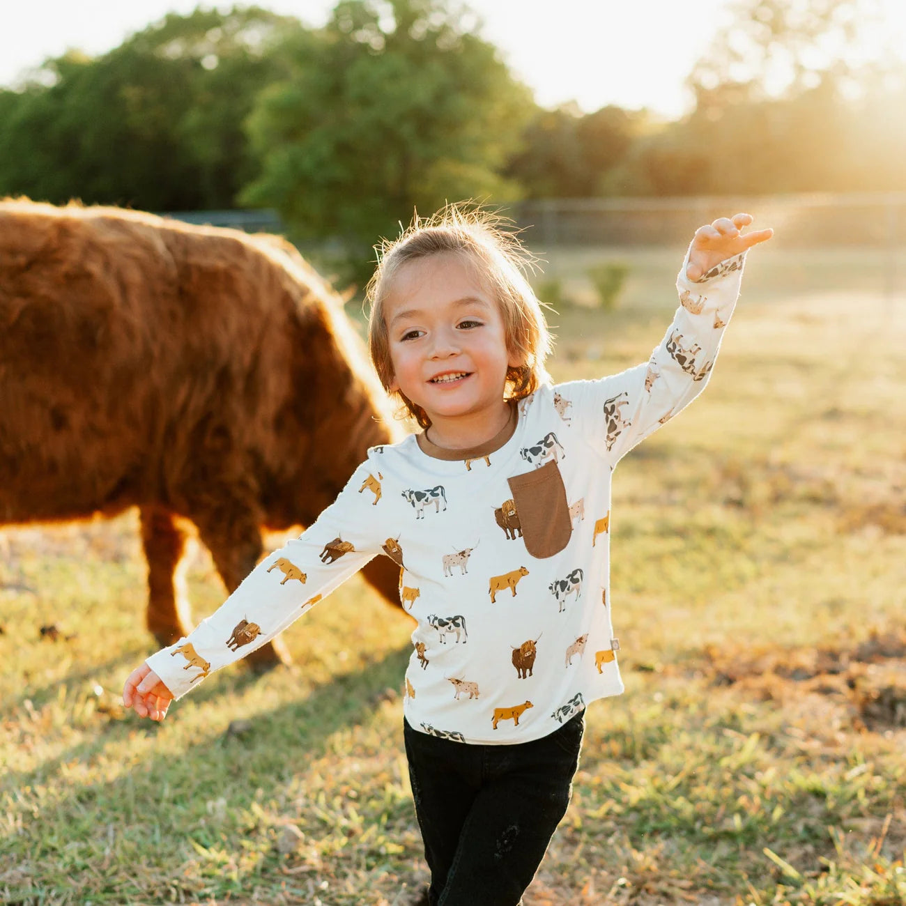 Long Sleeve Toddler Crew Neck Tee