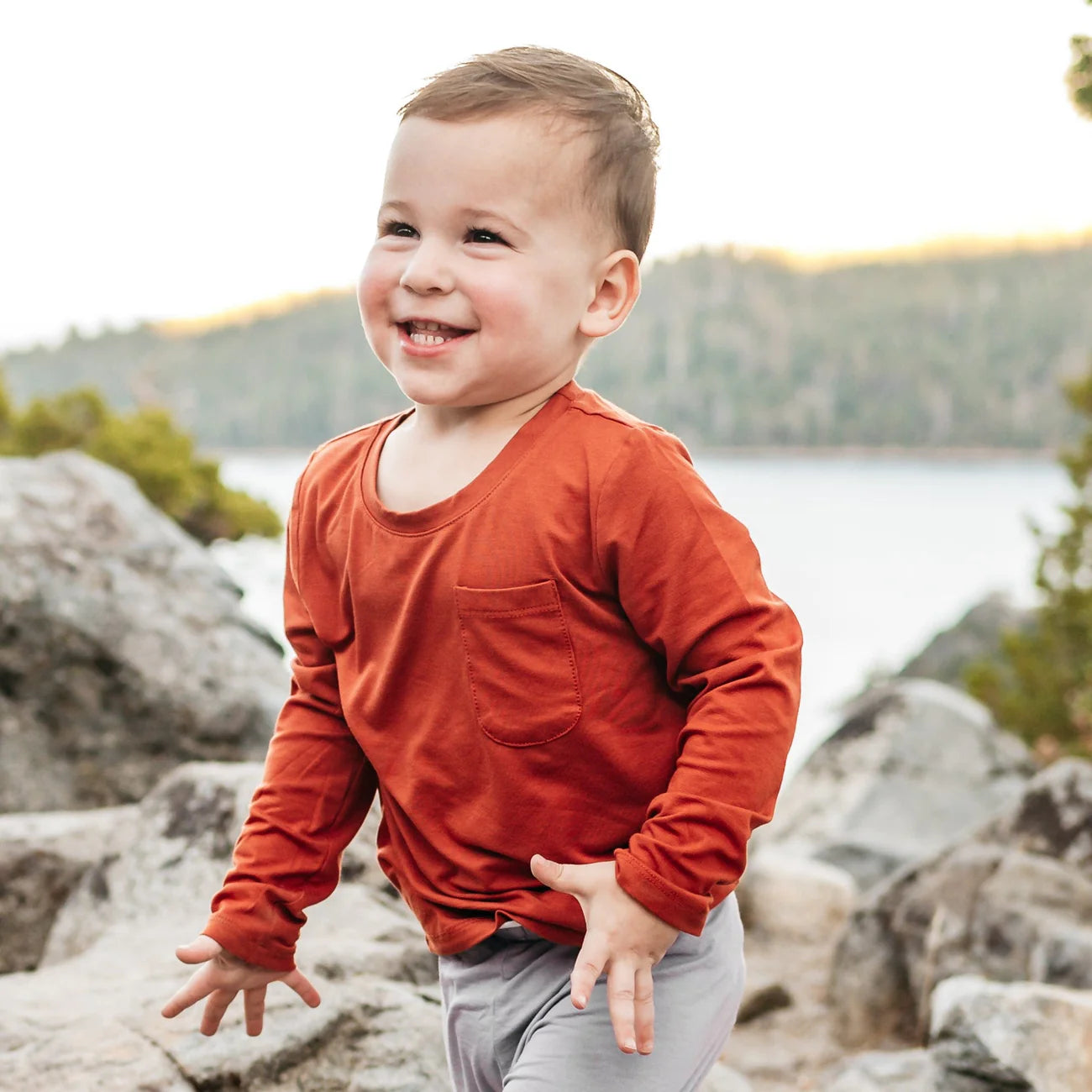 Long Sleeve Toddler Crew Neck Tee