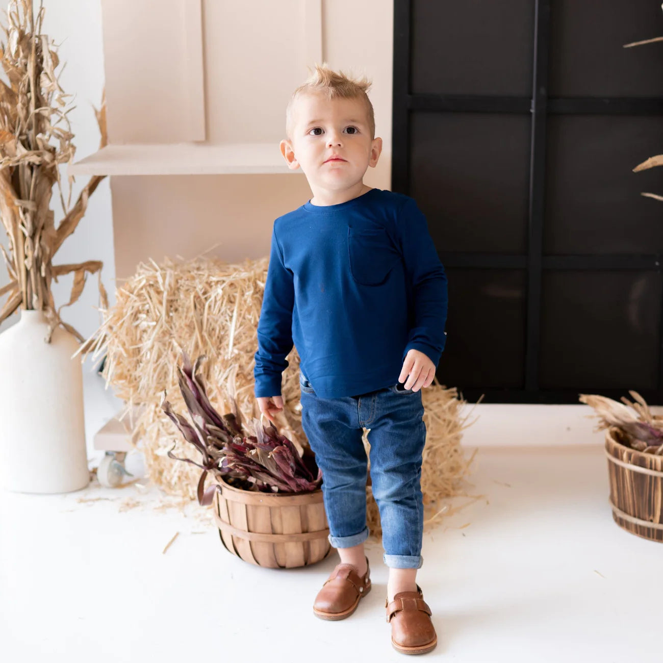 Long Sleeve Toddler Crew Neck Tee