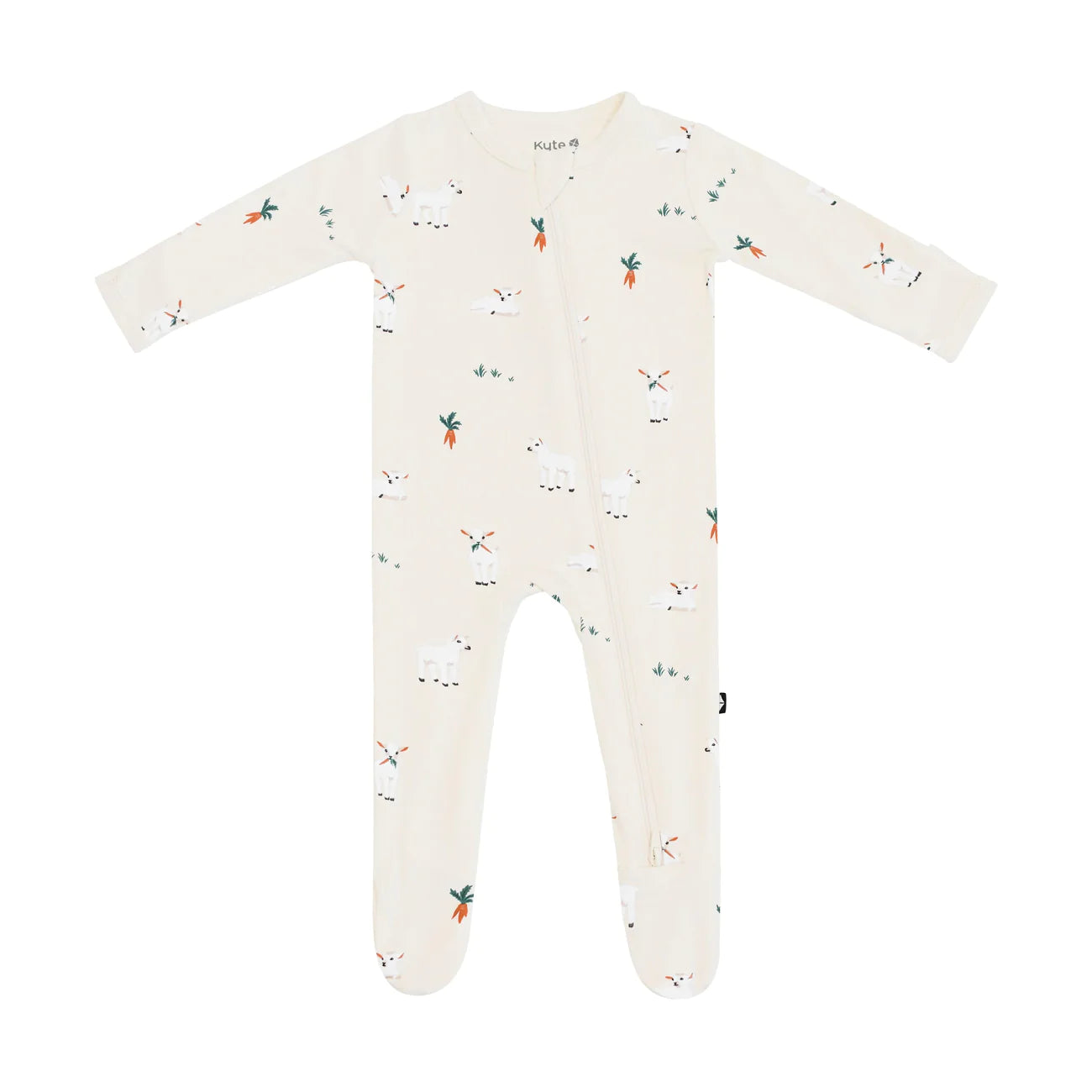 Zippered Footie in Goat