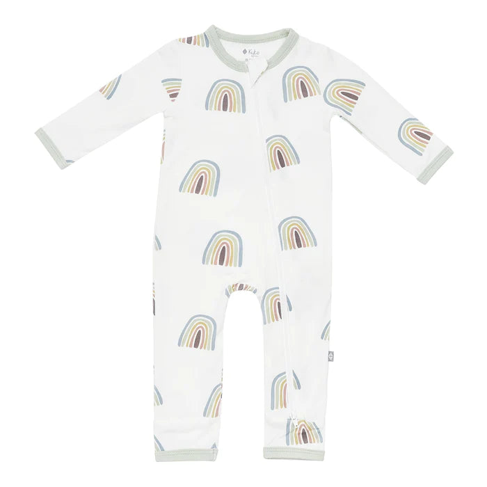 Zippered Romper in Aloe Rainbow