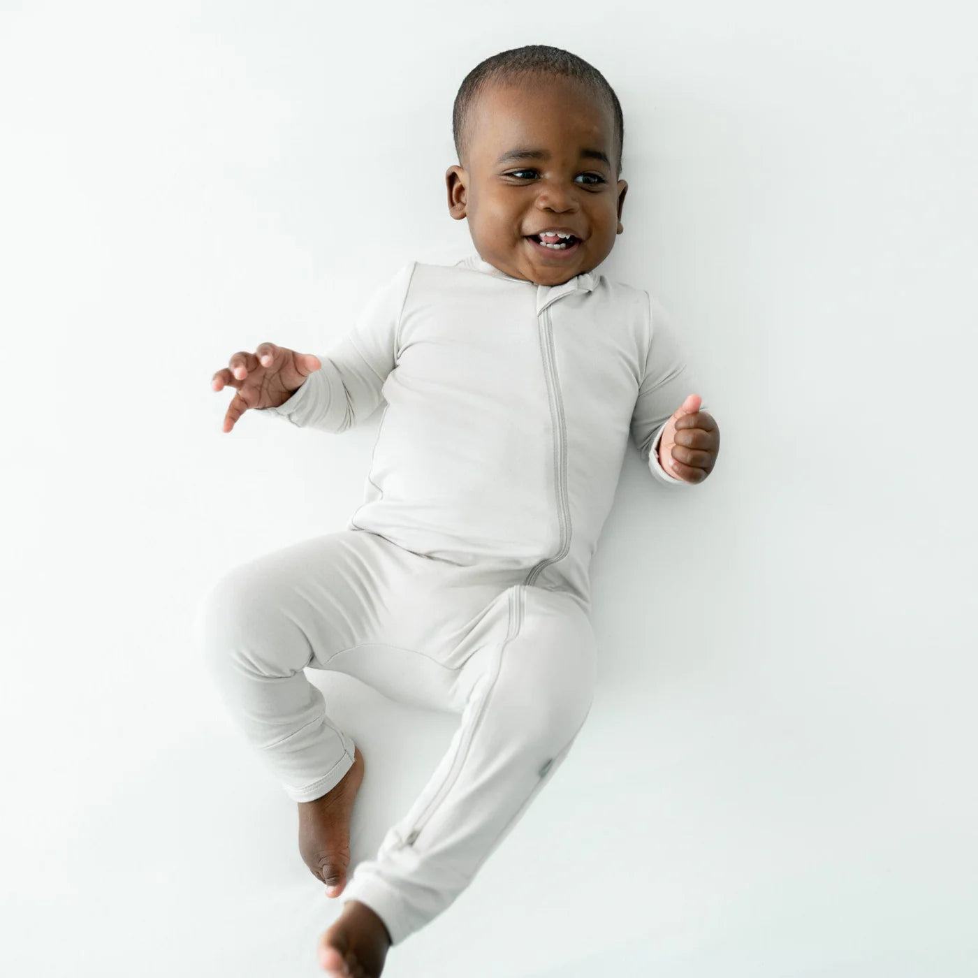 Zippered Romper in Oat