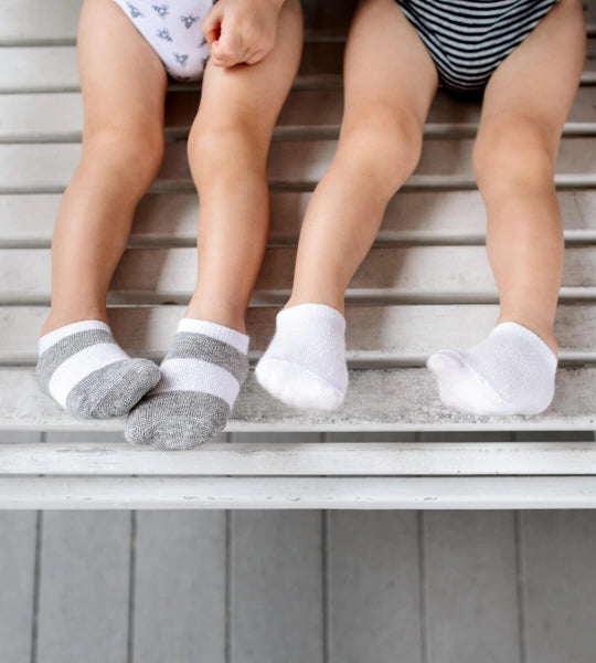 Baby Ankle Socks 6 Pack - Heather Grey