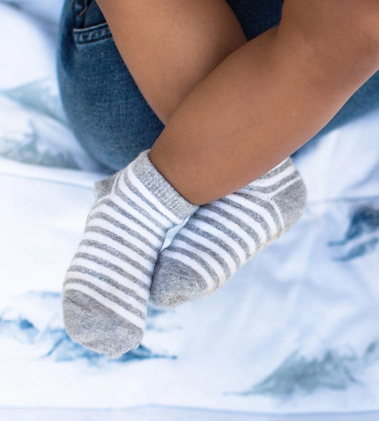 Solid & Stripes Baby Ankle Socks 6 Pack