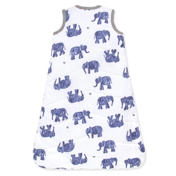 Wandering Elephants Organic Beekeeper™ Wearable Baby Blanket - Indigo