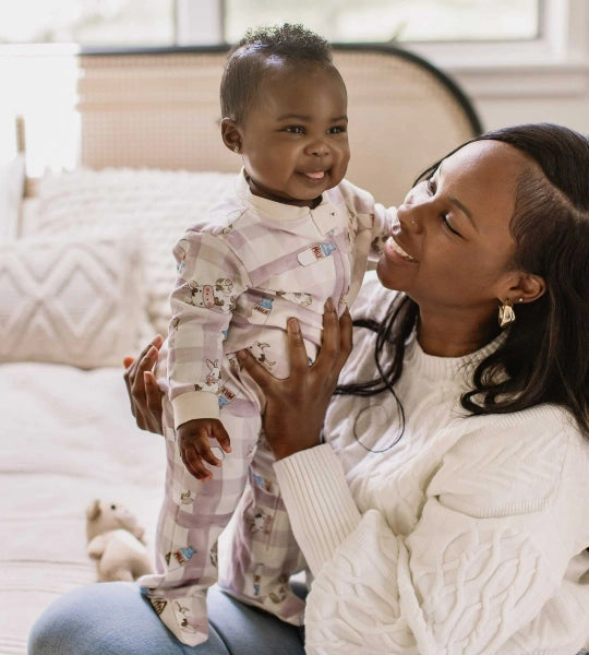 Little Moo Organic Cotton Sleep & Play - Flowering Lilac