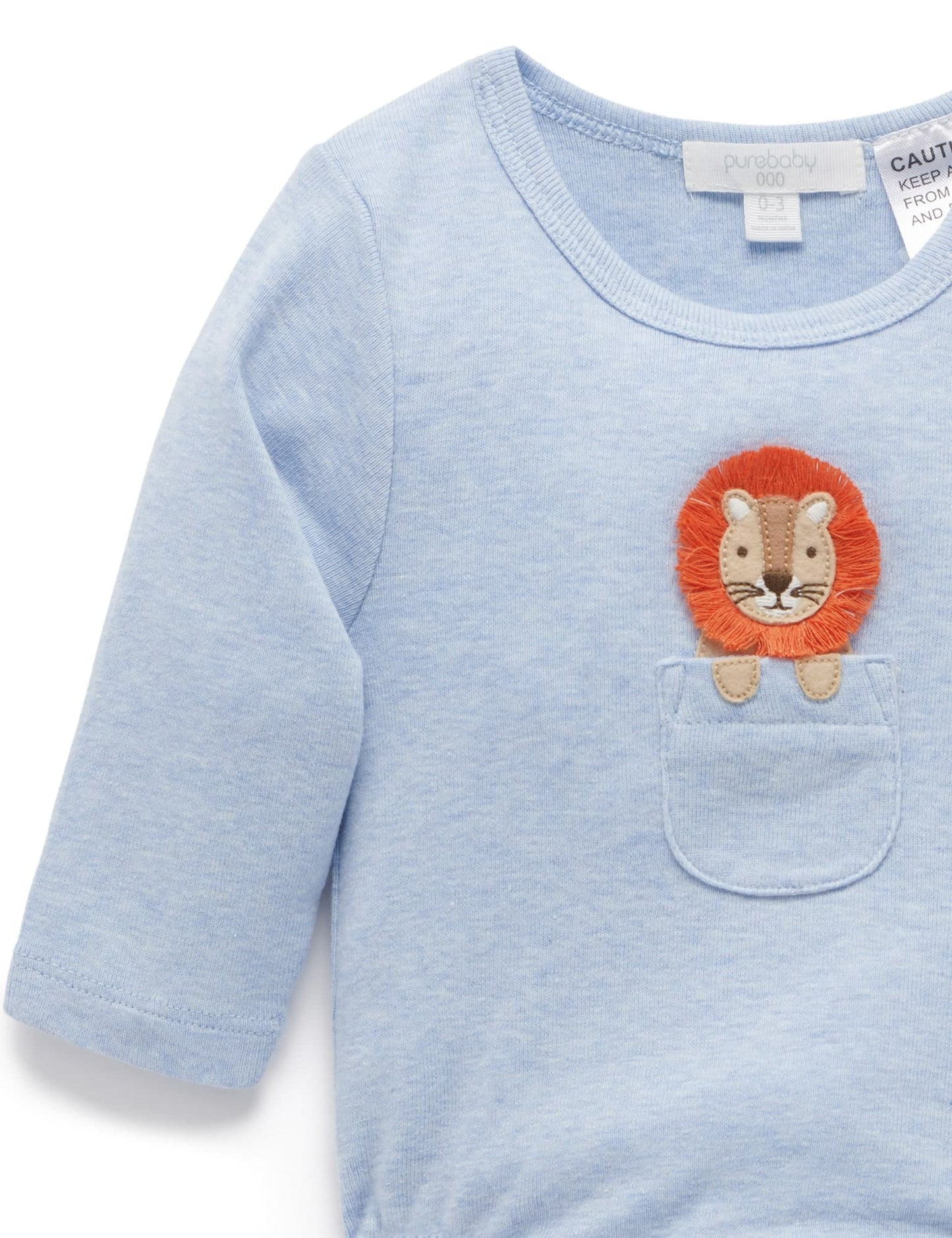 Peekaboo L/S Bodysuit - Sky Melange