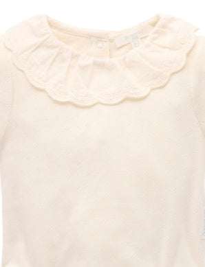 Pointelle Ruffle Bodysuit