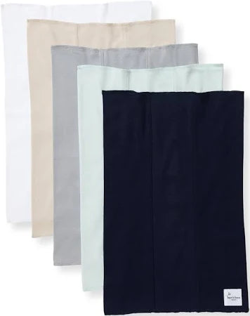 Bee Essential Set of 5 Burp Cloths Cloud
