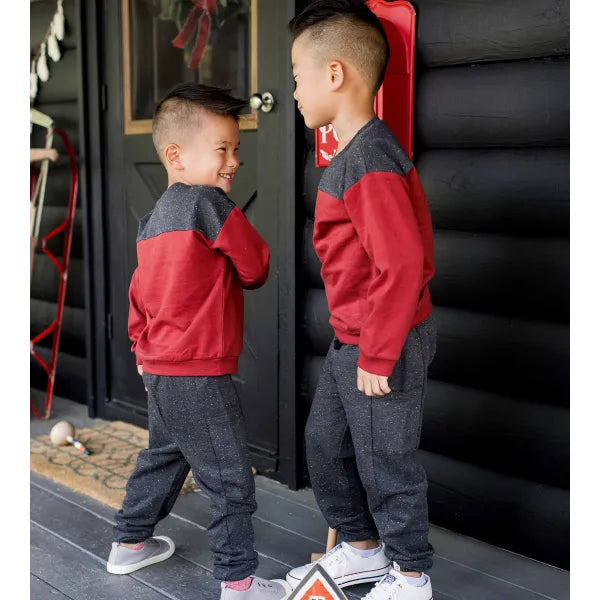 French Terry Top & Speckled Heather Pant Set