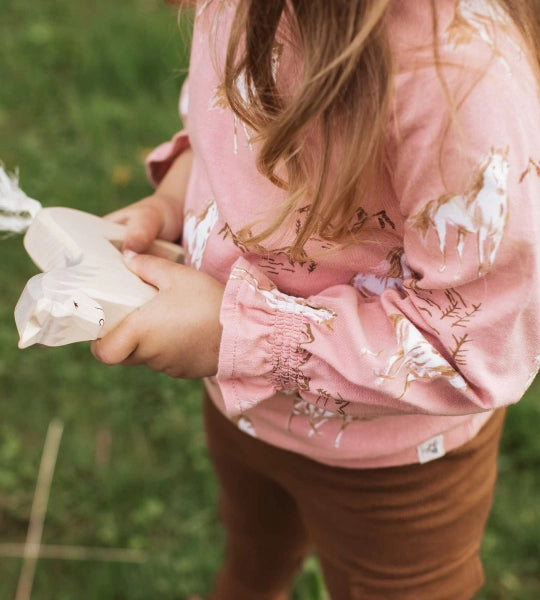 Horse Love Organic Girl Shirt and Pants Set