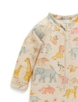 Printed L/S Sunsuit - Savanna