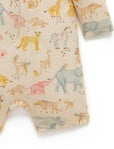 Printed L/S Sunsuit - Savanna