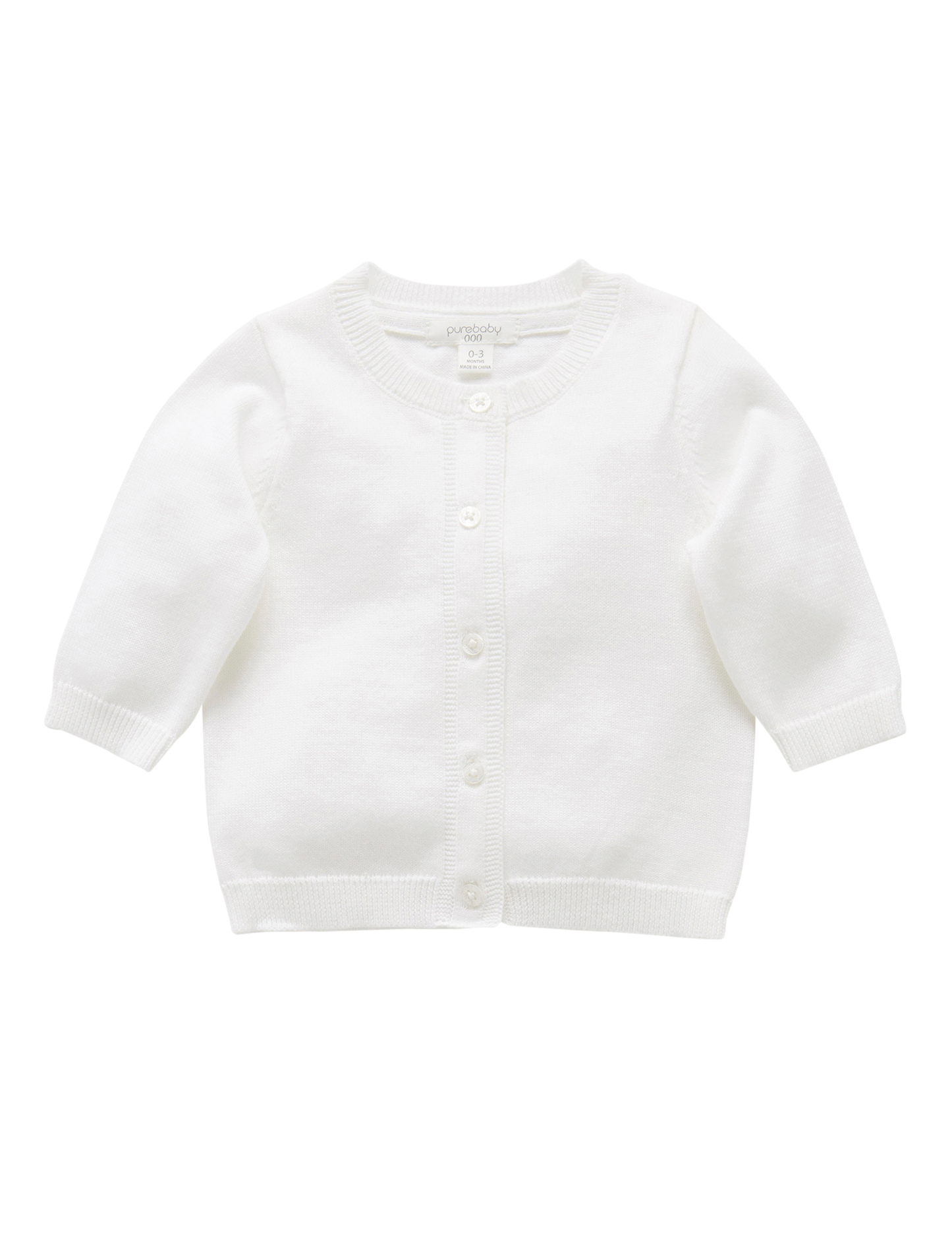 Basic Cardigan in White