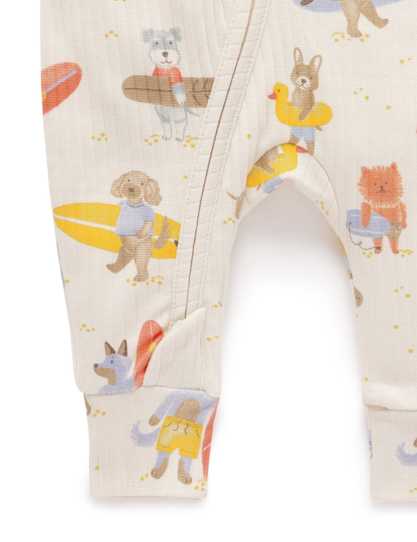 Rib Zip Growsuit in Surfing Dogs