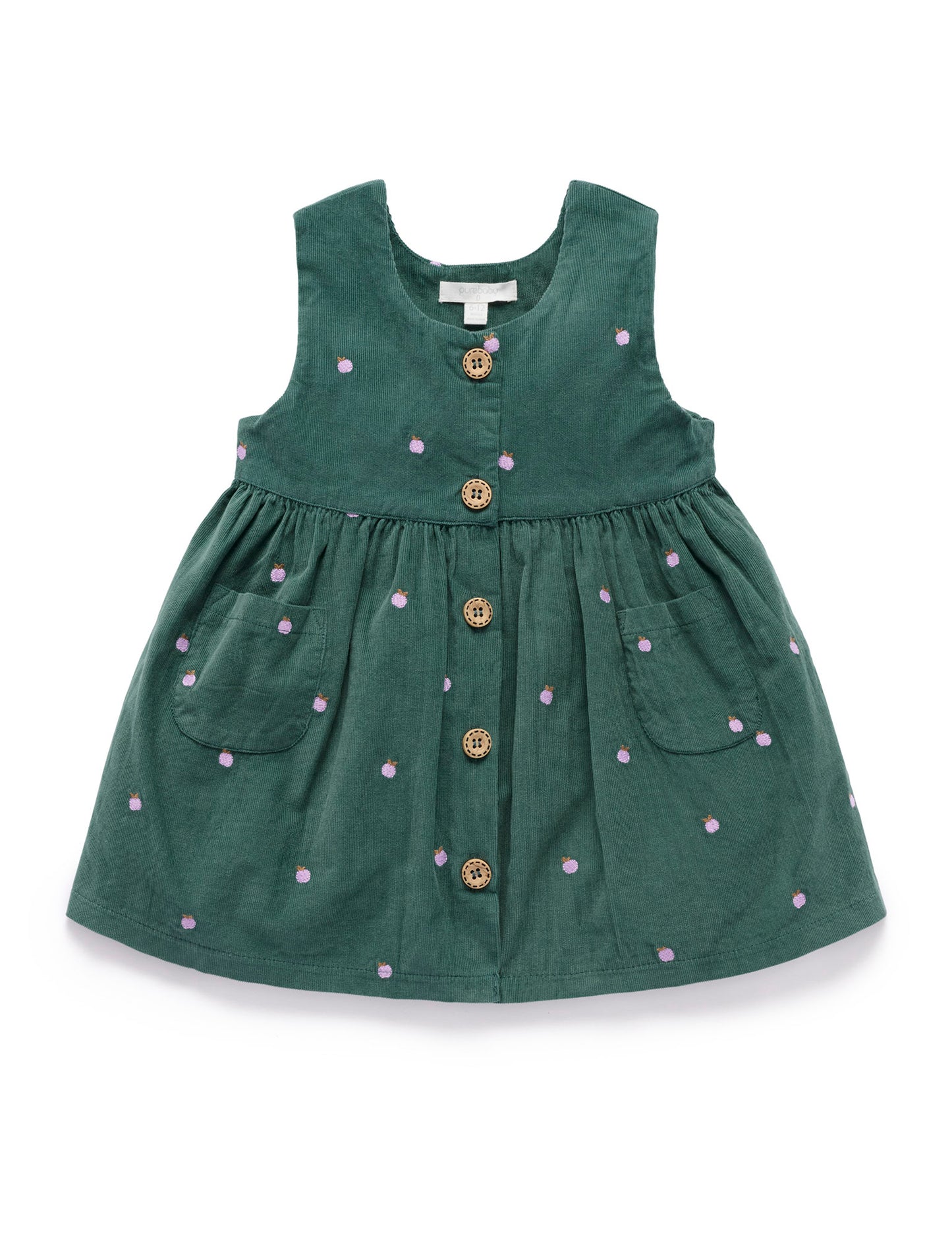 Embroidered Corduroy Pinnie