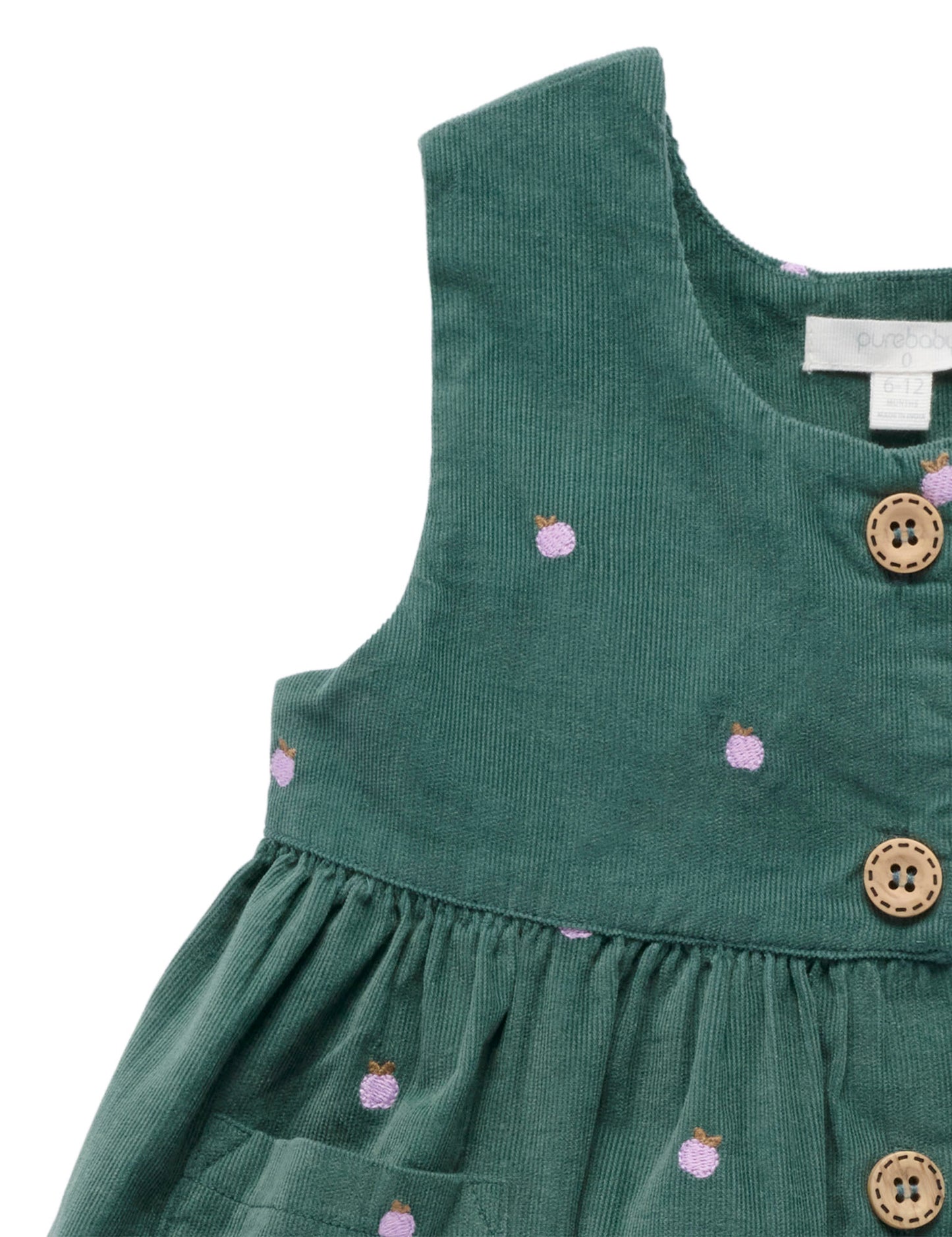 Embroidered Corduroy Pinnie