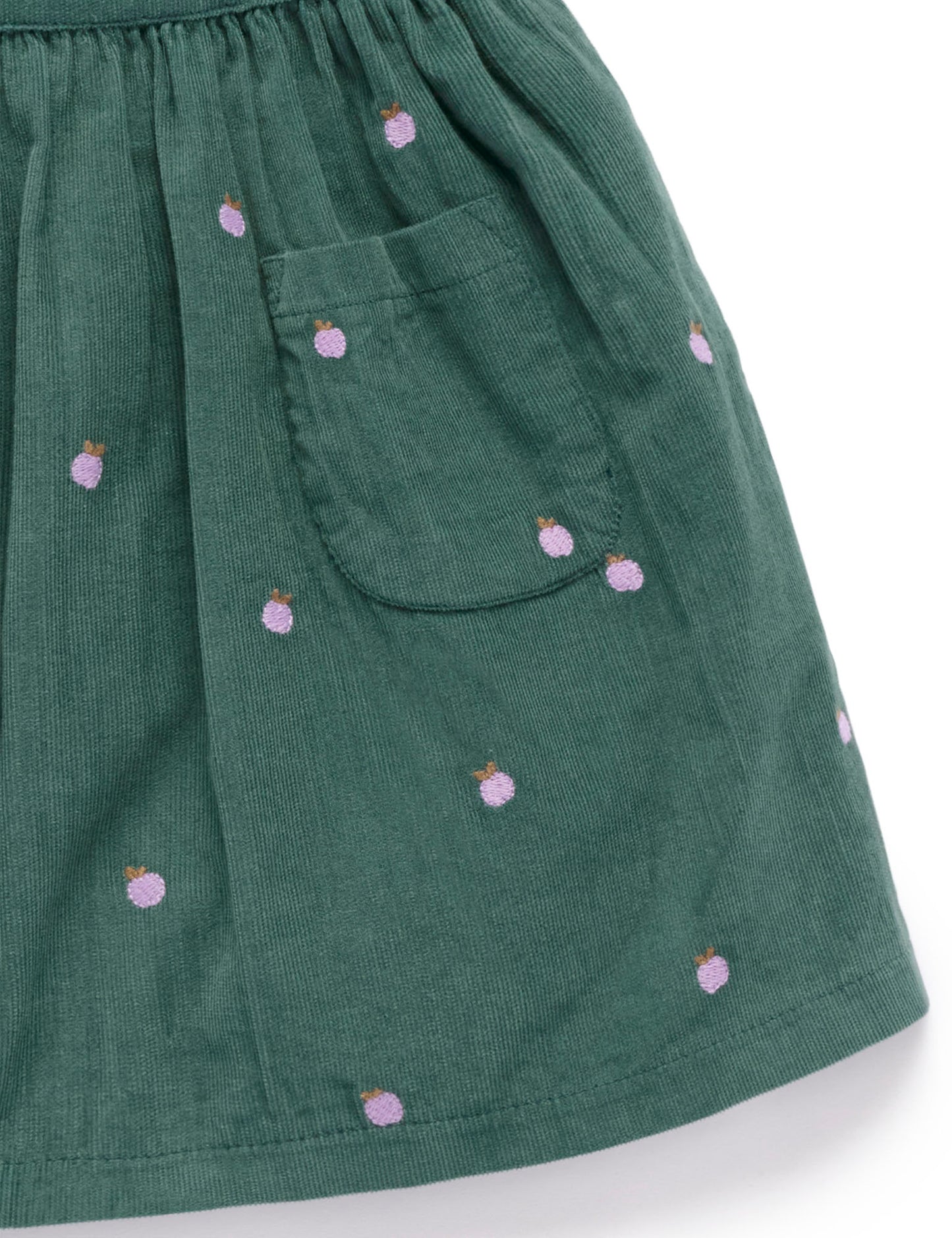 Embroidered Corduroy Pinnie