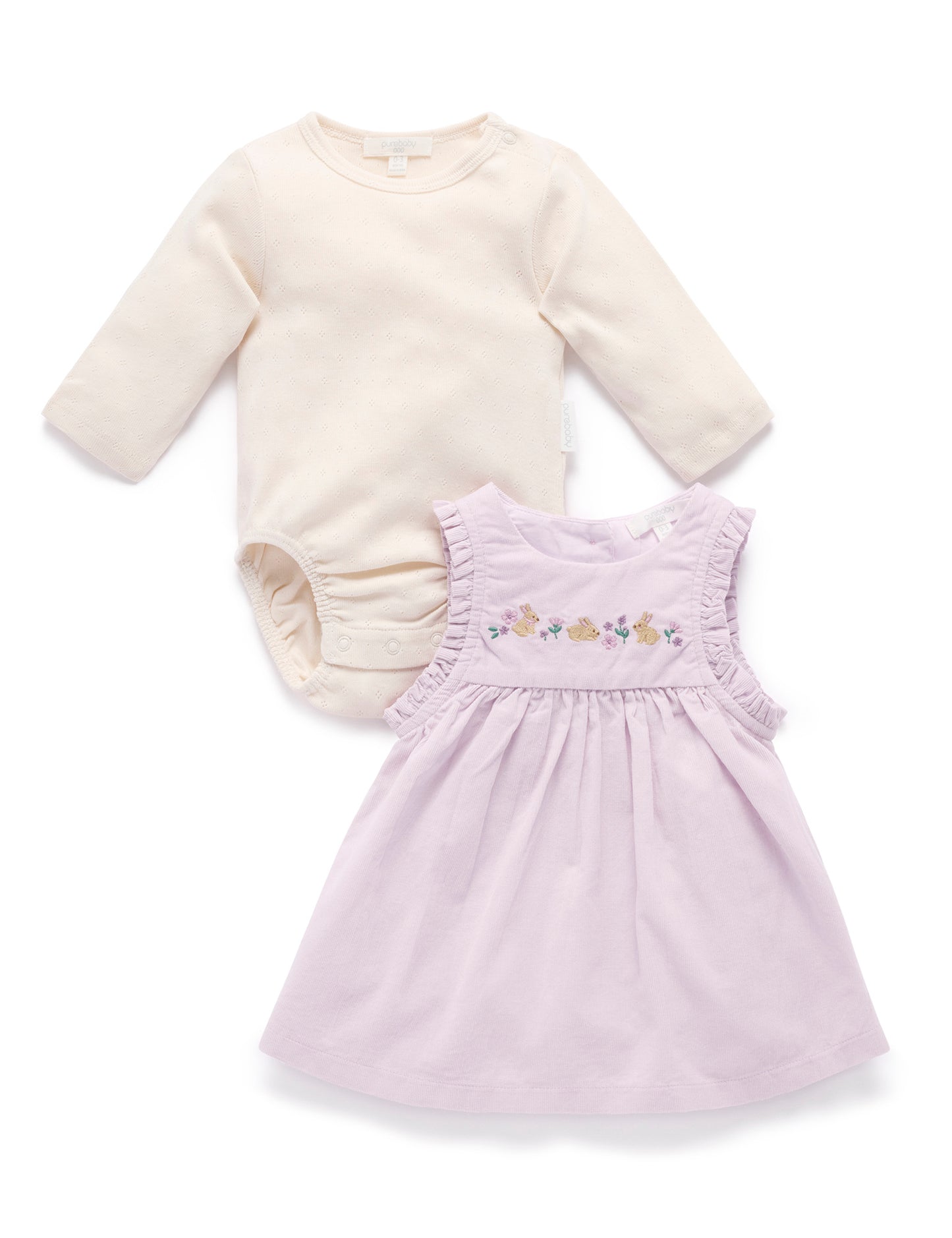 Bunny Pinnie Set in Primrose