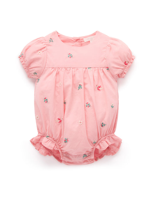 Embroidered Bodysuit in Pink
