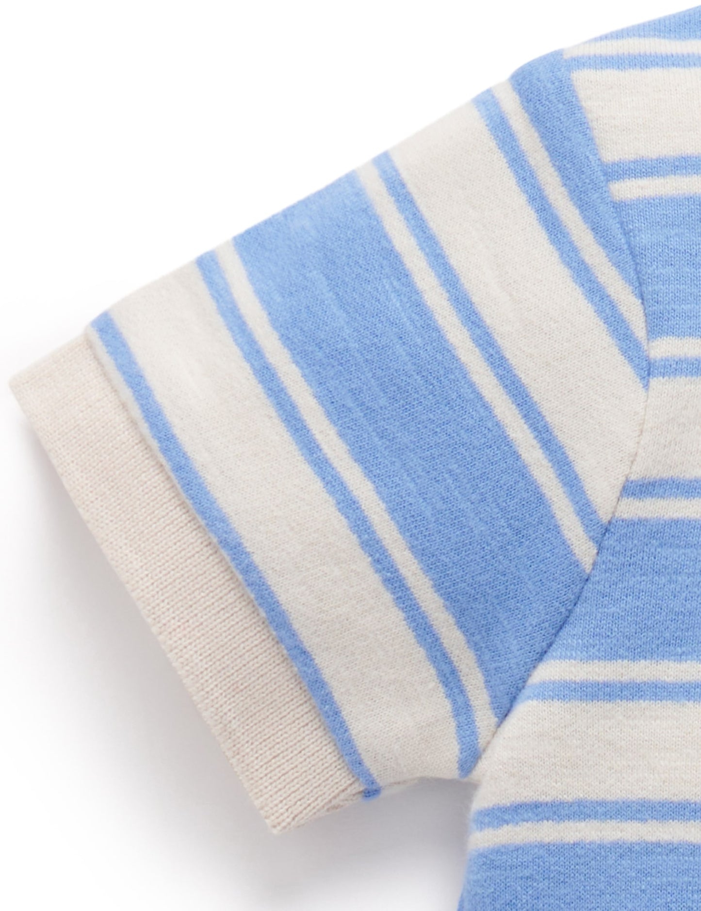 Striped Polo Growsuit in Ocean