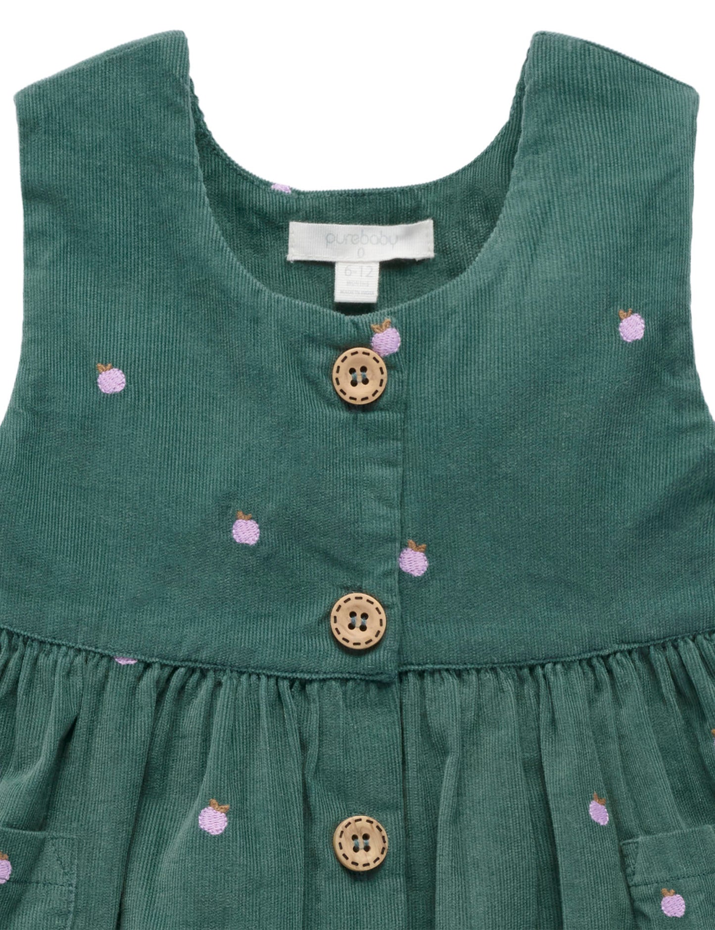 Embroidered Corduroy Pinnie