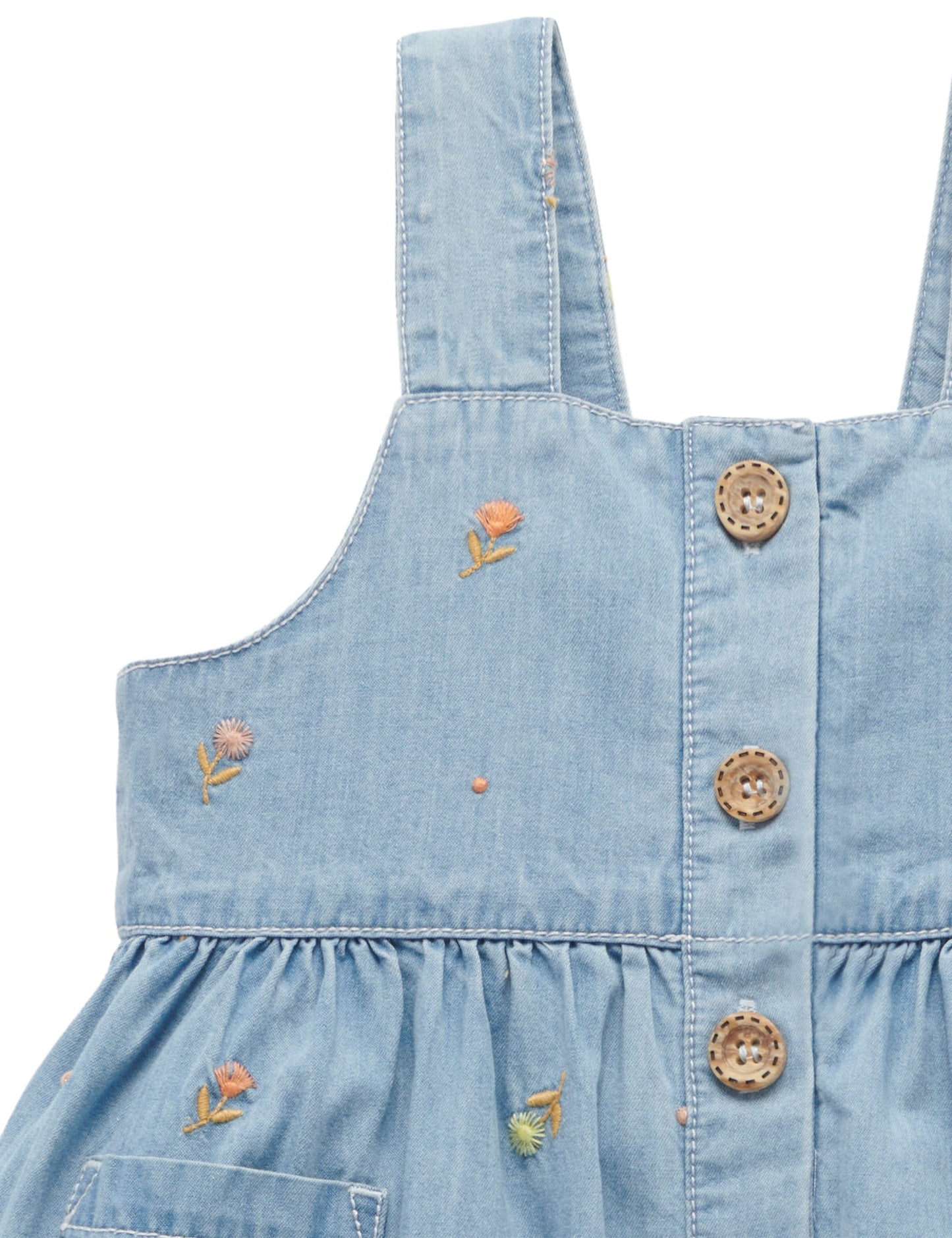 Embroidered Pinnie - Tufted Floral Broderie