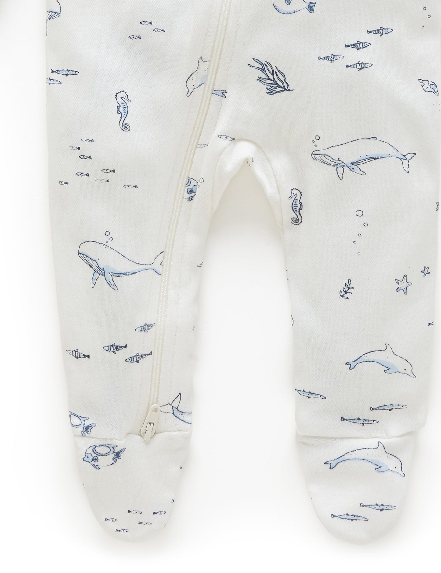 Vanilla Nautical Zip Growsuit