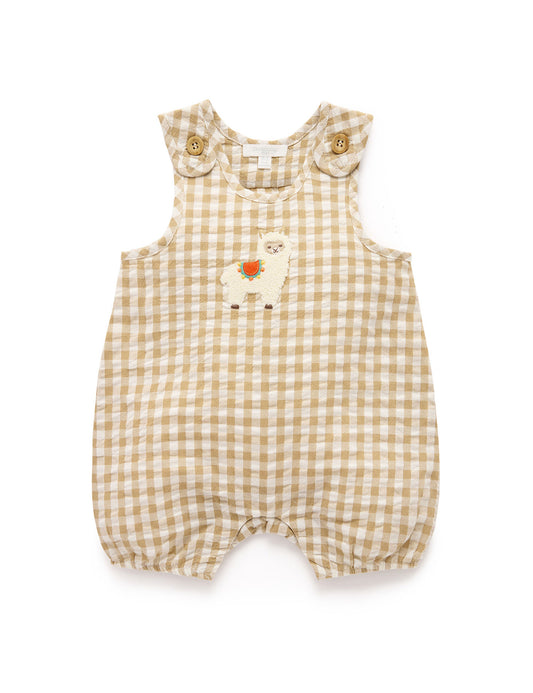 Gingham Romper in Burrtio