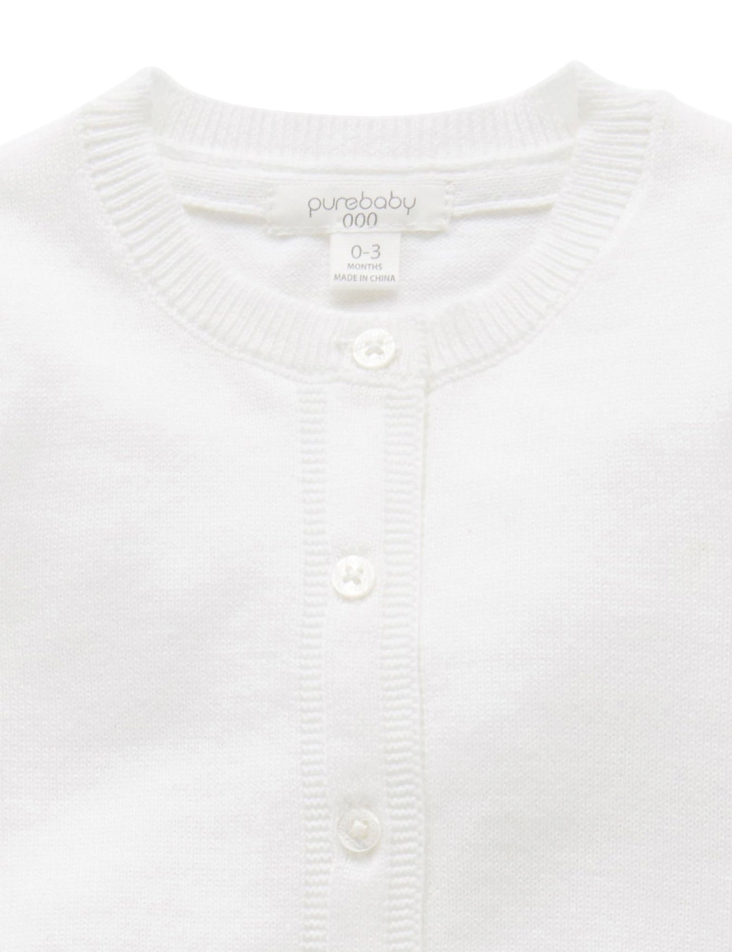 Basic Cardigan in White