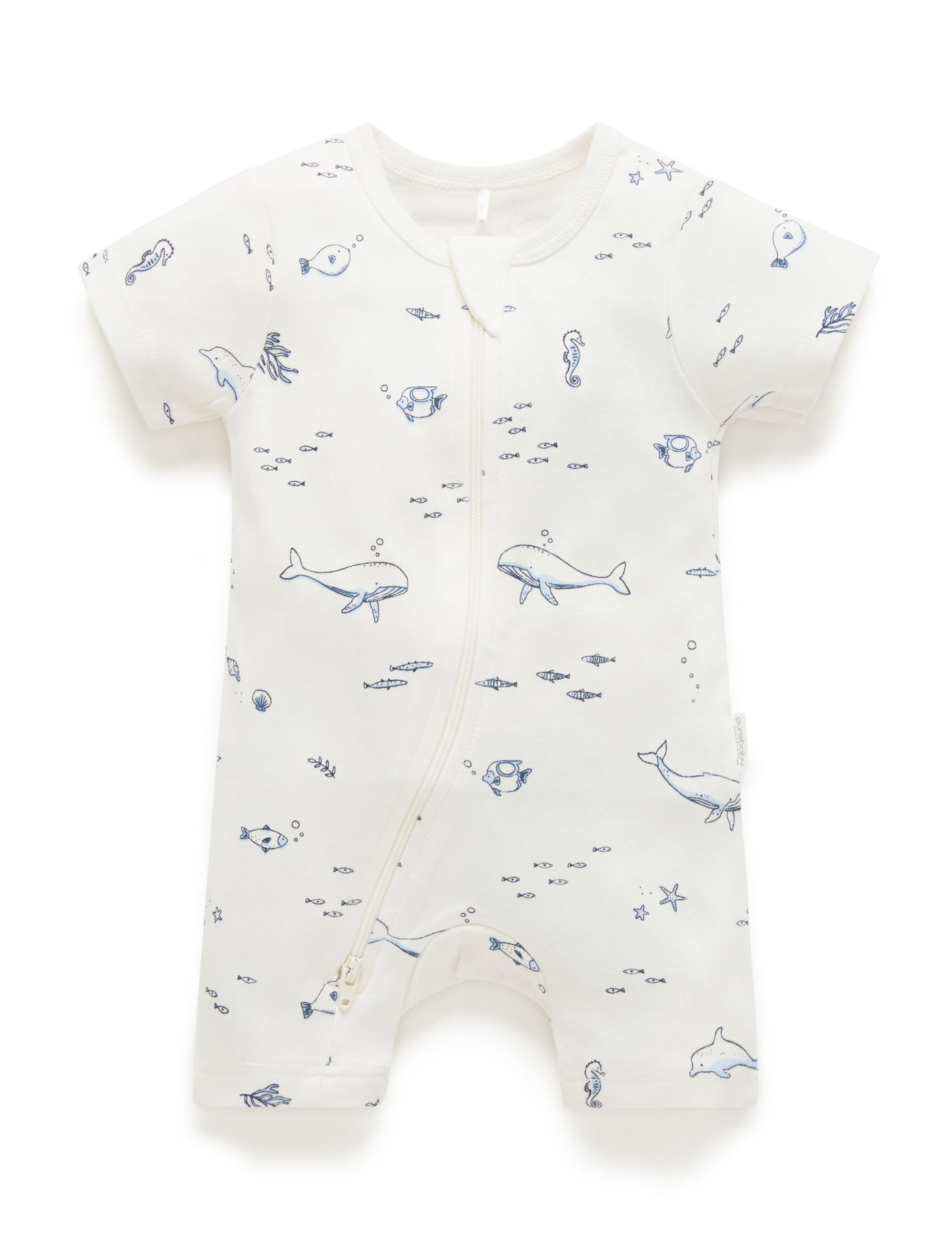 S/S Short Leg Zip Growsuit