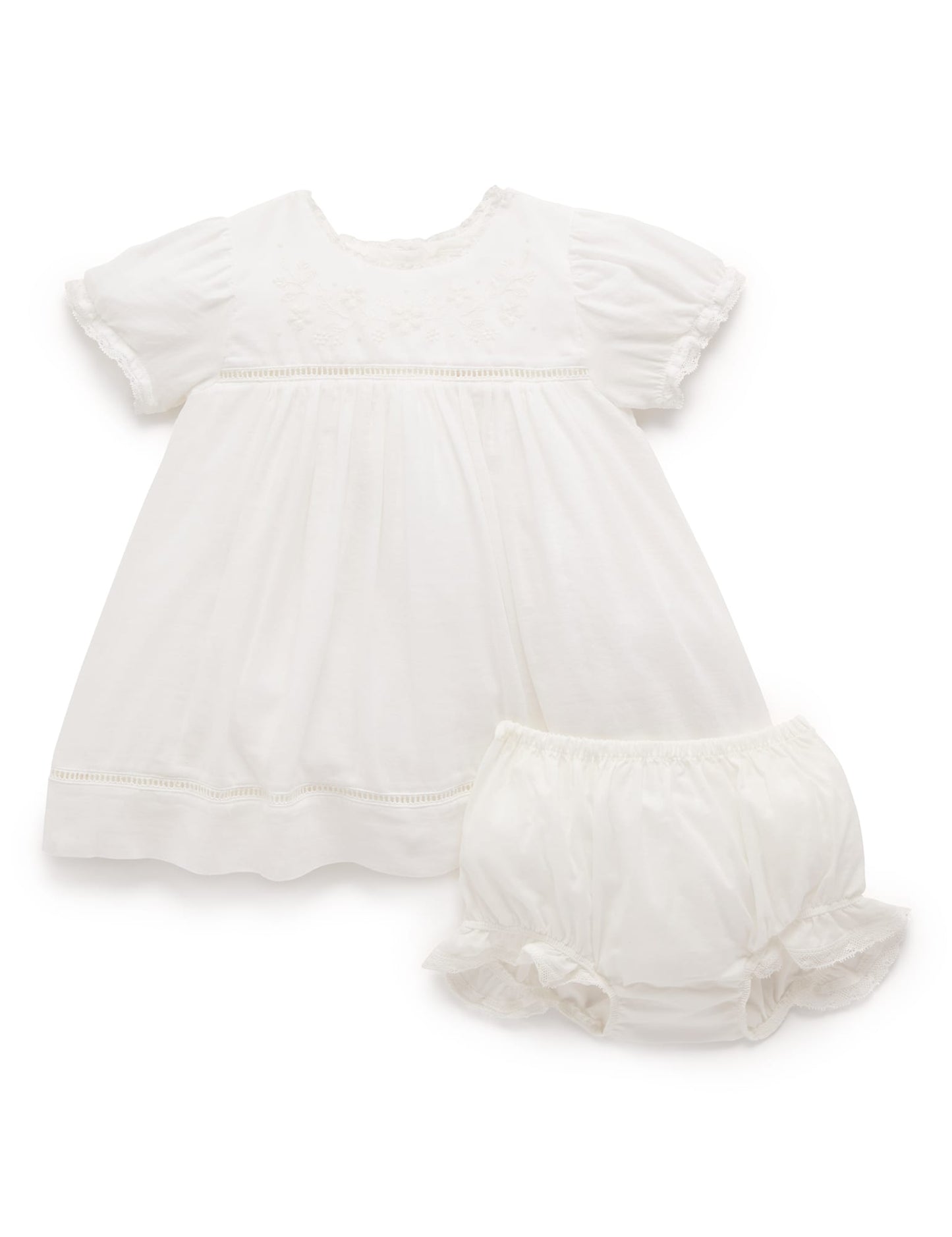 Vanilla Embroidered Dress