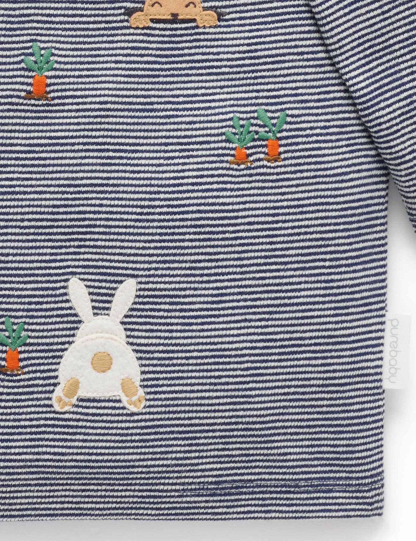 Peekaboo Bunny Tee in Blueberry