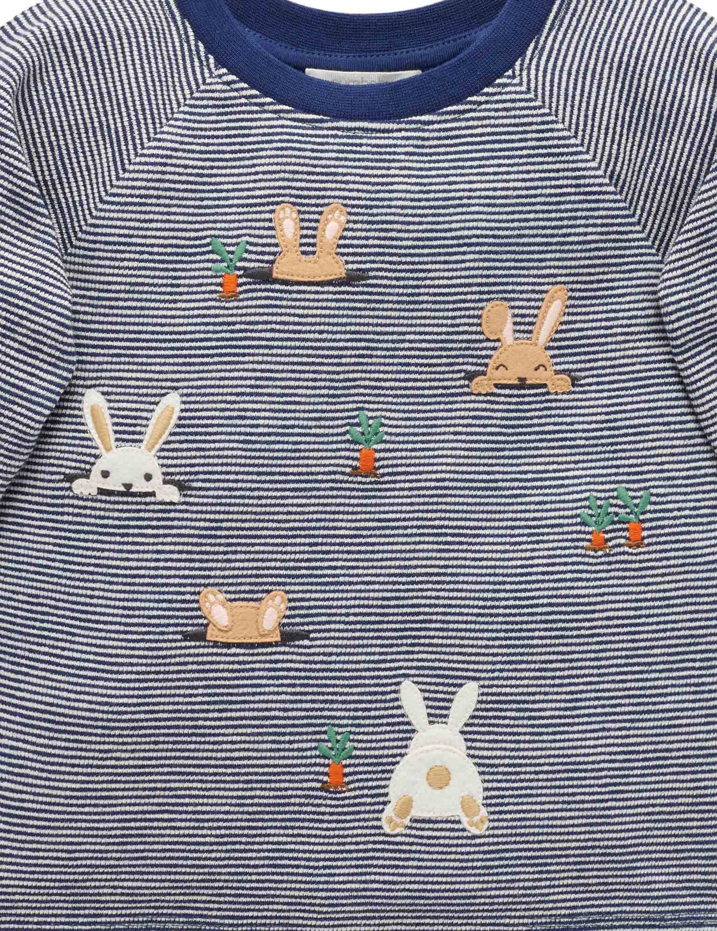 Peekaboo Bunny Tee in Blueberry