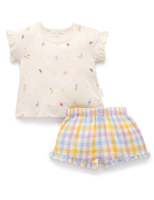 Fruity Set in Lila Check