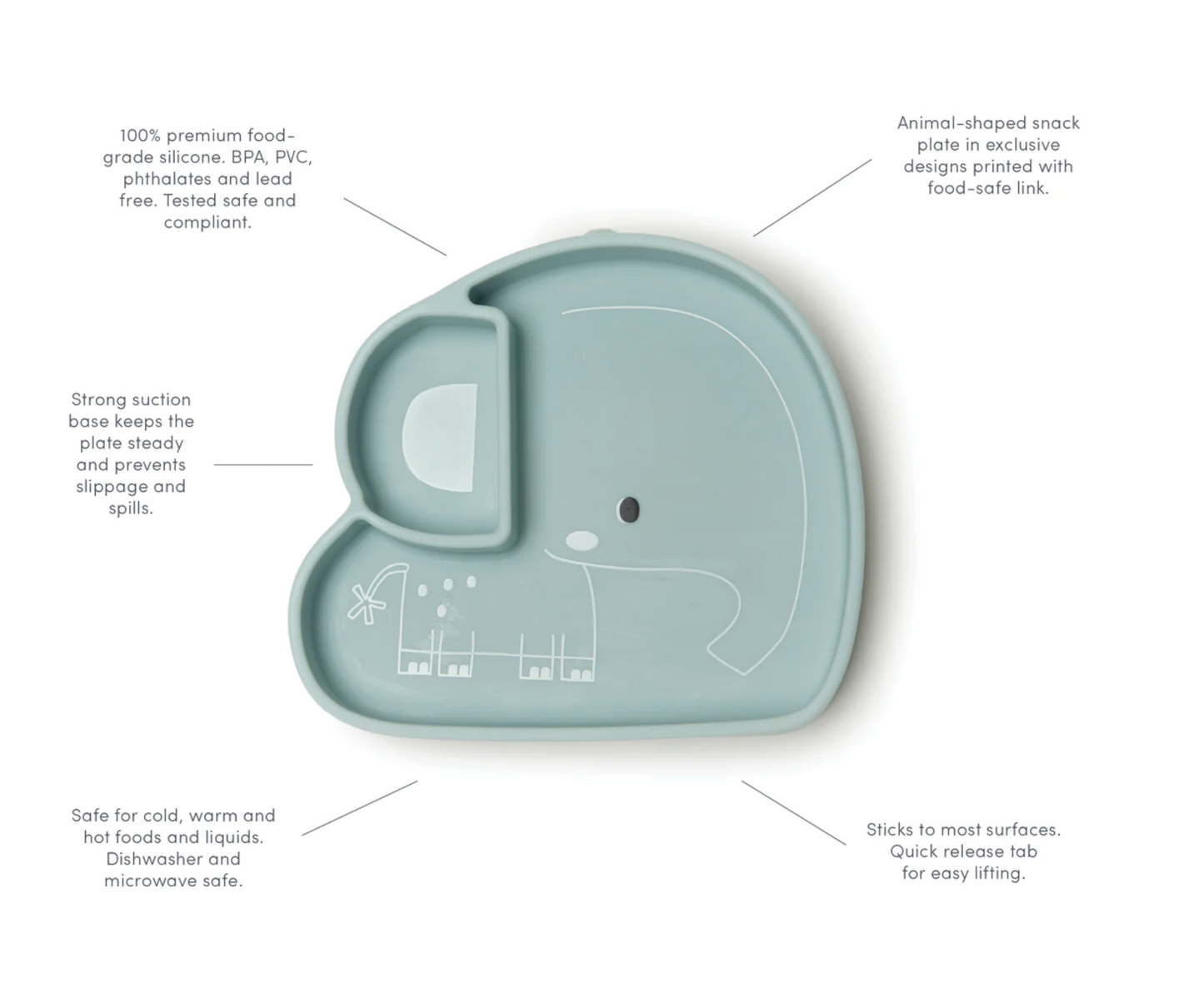 Silicone Snack Plate - Born To Be Wild