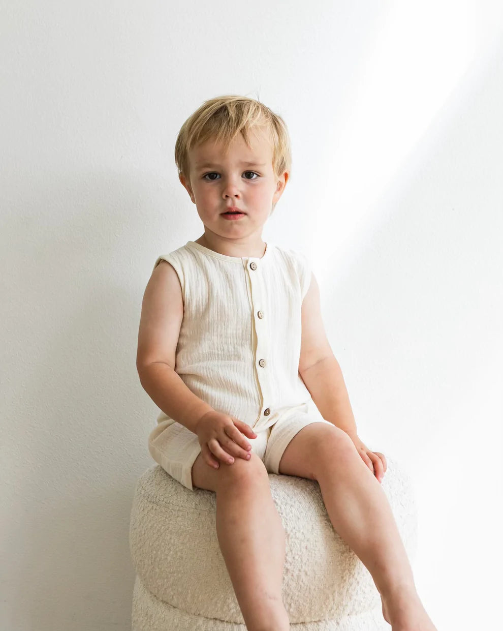 Muslin Romper - Ecru