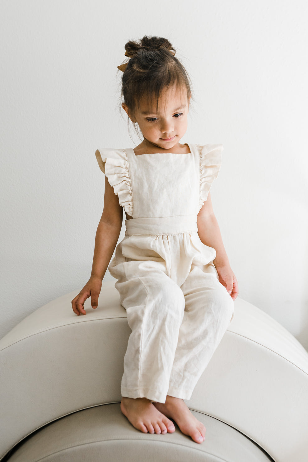Linen Flutter Sleeve Jumpsuit