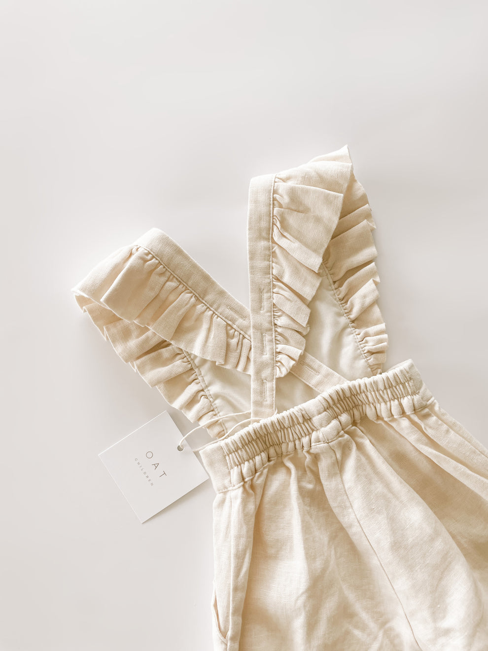Linen Flutter Sleeve Jumpsuit