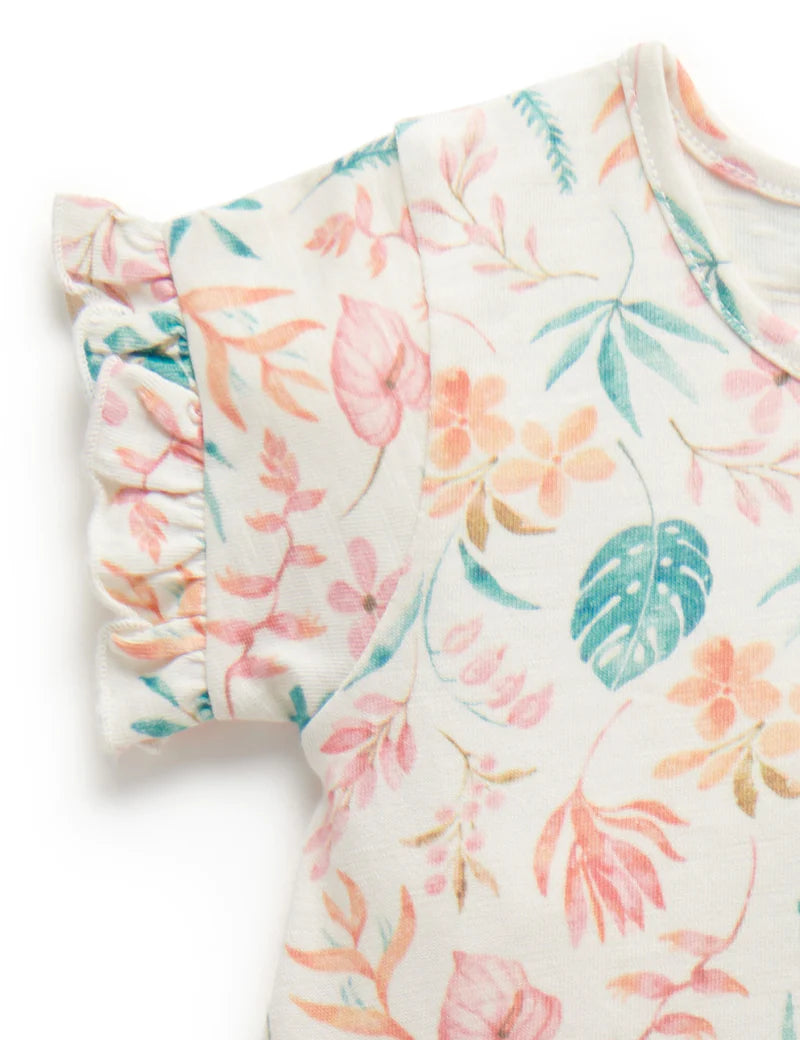 Floral Ruffle Top