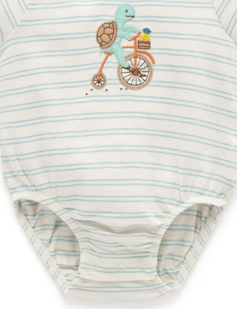 Turtle Mini Stripe Bodysuit