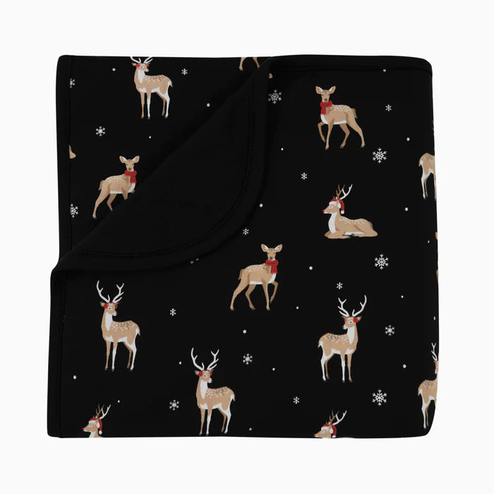 Baby Blanket in Midnight Deer