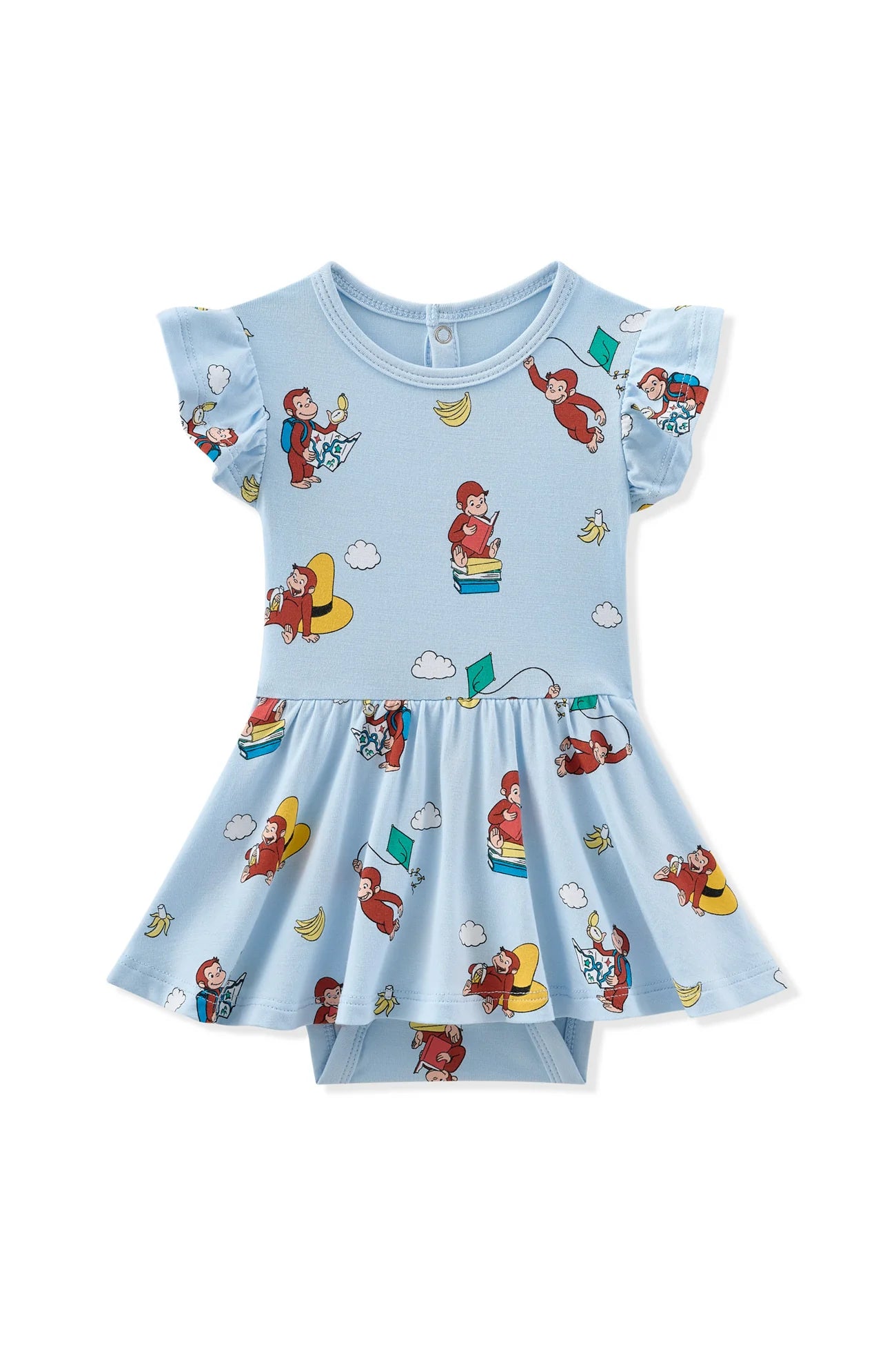 Twirl Bodysuit Dress in Curious George