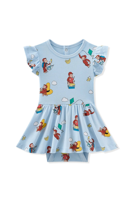 Twirl Bodysuit Dress in Curious George