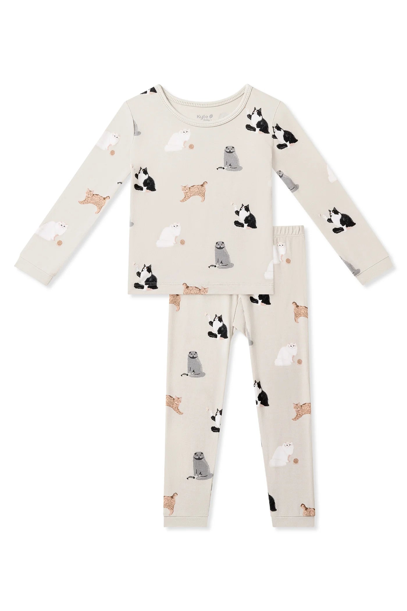 L/S PJ Set in Fluffy Cat