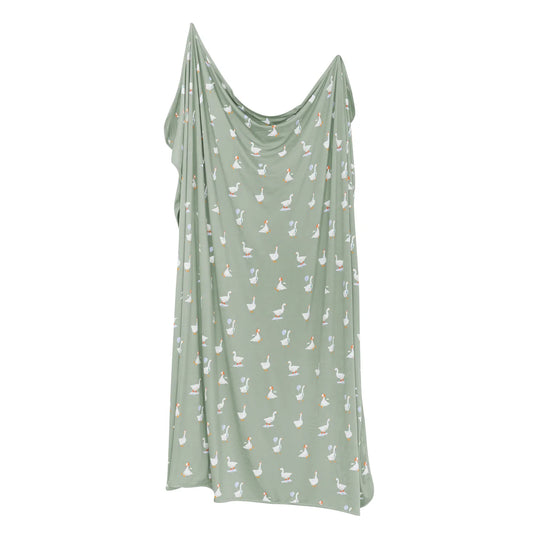 Swaddle Blanket in Silly Goose