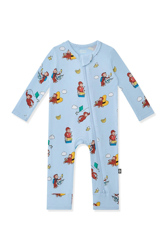 Zippered Romper in Curious George
